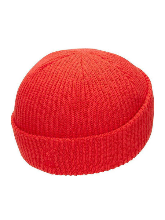 Liverpool Fisherman Beanie Ανδρικός Σκούφος με Rib Πλέξη σε Κόκκινο χρώμα