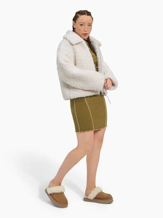 Women's Short Fur White