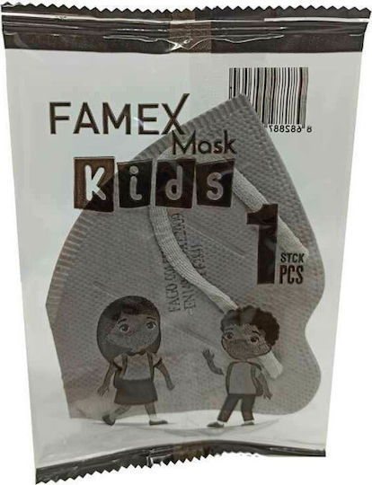 Famex Μάσκα Προστασίας FFP2 NR για Παιδιά σε Γκρι χρώμα 30τμχ