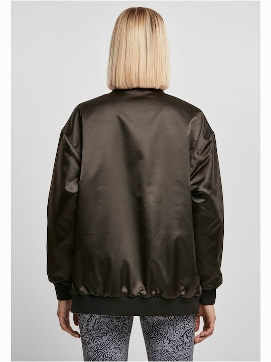 Urban Classics Κοντό Γυναικείο Bomber Jacket Μαύρο