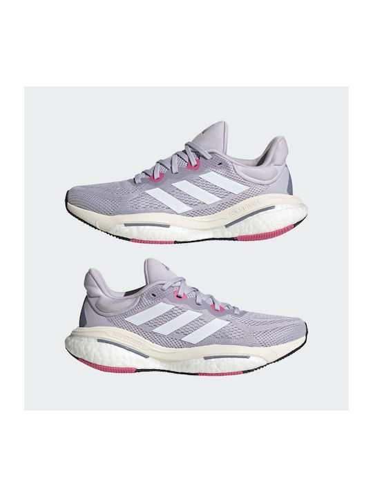 Solarglide 6 Damen Sportschuhe Laufen Silver Dawn / Cloud White / Pulse Magenta