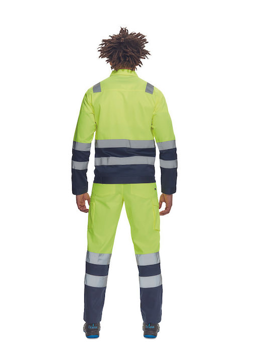 Cerva Burgos Reflectorizant Pantaloni de Lucru Galben