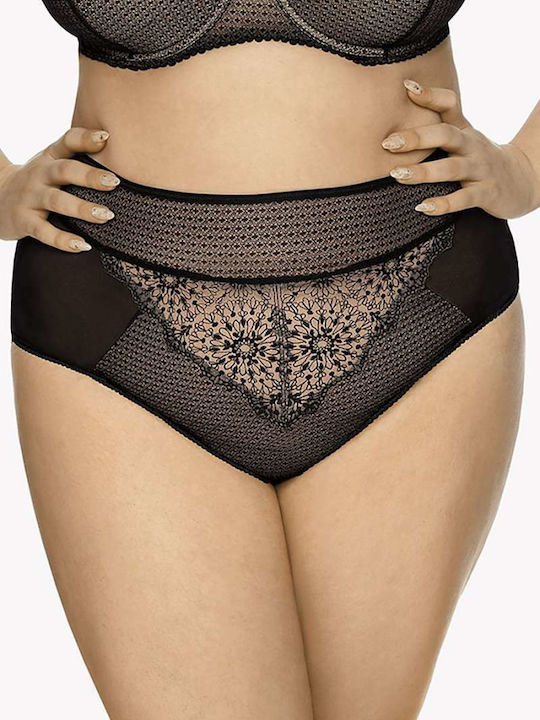 Gaia High-waisted Women's Slip with Lace Black