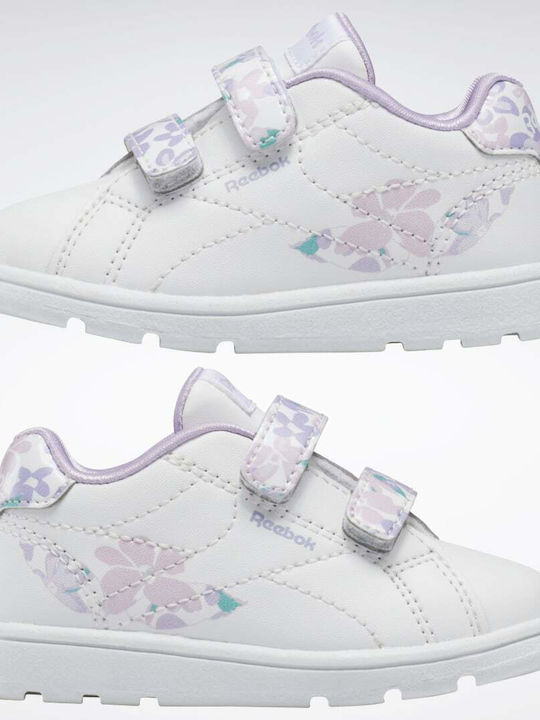 Reebok Kinder-Sneaker Royal Complete Cln 2 mit Klettverschluss Cloud White / Pixel Pink / Purple Oasis