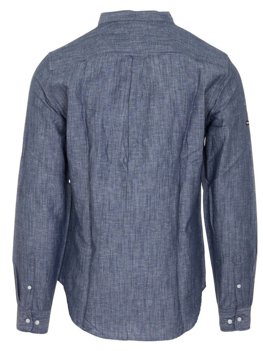 Superdry Linen Shirt Navy Blue