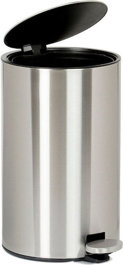 Andrea House Metallischer Silber Mülleimer 12lt Andrea House Metallischer Silber Mülleimer 12lt