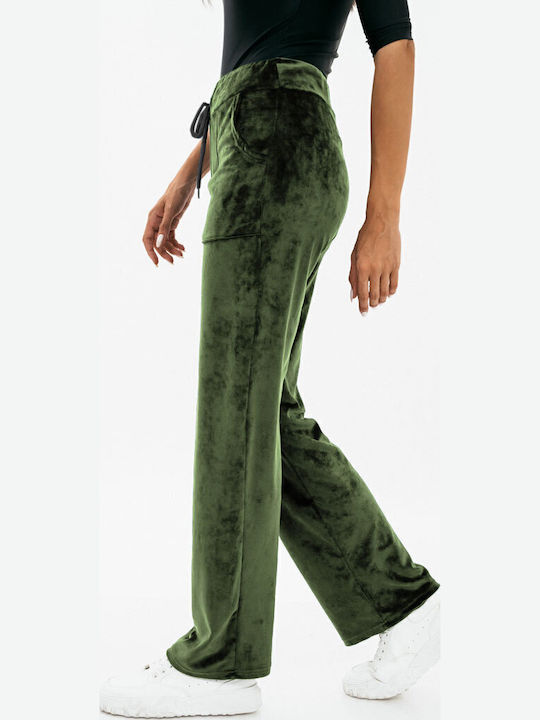 Sweatpants Velvet Khaki