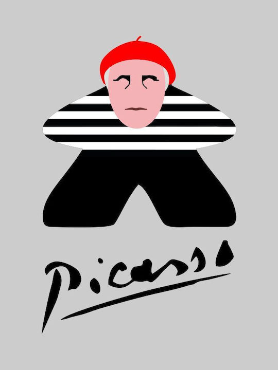 Tricou cu mânecă lungă Picasso Meeple - KELLY GREEN