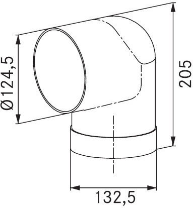 Franke Aec 90/125 Link/Corner Vent Hood Compatible with Franke 20.5cm