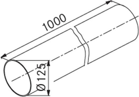 Franke Ap 100/125 Връзка / ъгъл за аспиратор Съвместим с Franke 100x12.5см