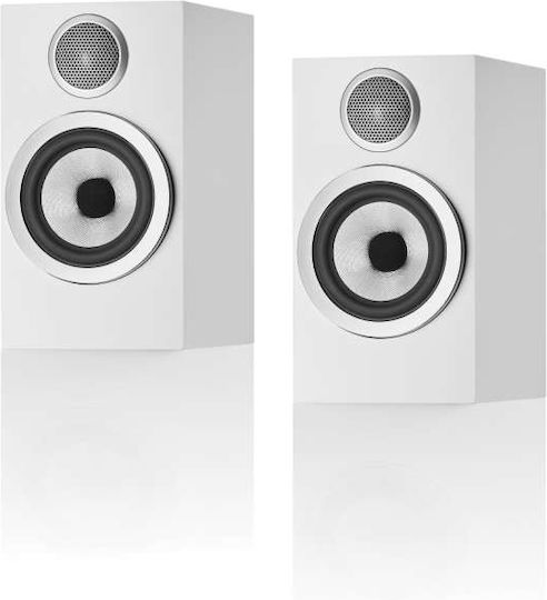 Bowers & Wilkins 706 S3 Ζεύγος Ηχείων Hi-Fi Βιβλιοθήκης 100W 2 Δρόμων Π16.5xΒ24.7xΥ30εκ. Λευκό