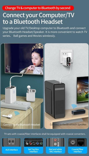 Andowl v5 Bluetooth 5 Receiver Transmitter with USB Output Port