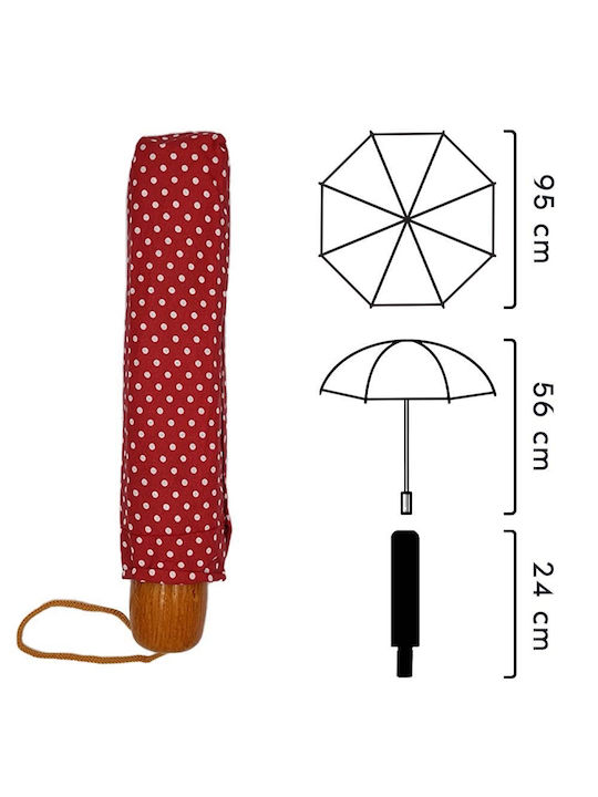 Umbrelă de ploaie Compact Roșie