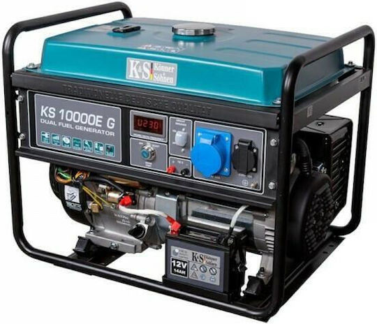 Könner & Söhnen KS10000E G LPG Γεννήτρια Βενζίνης/Υγραερίου Τετράχρονη με Χειροκίνητη - Ηλεκτρική Μίζα και Μέγιστη Ισχύ 10kVA