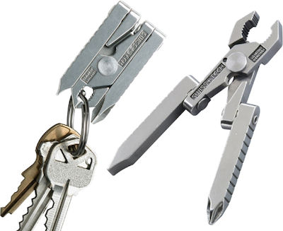 Swiss Tech 6 in 1 Multi-tool Keychain 6 tools Silver in Sheath