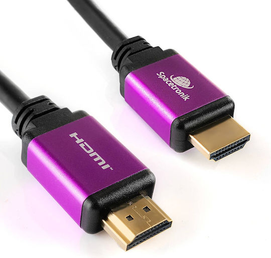 Spacetronik Spacetronik SH-SPR030 HDMI 2.1 Ultra High Speed 48Gbps 4K 120Hz HDR VRR Kabel HDMI-Stecker - HDMI-Stecker 3m Lila