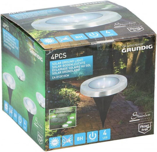 Grundig Set of 4 Stake Solar Lights 1W IP65