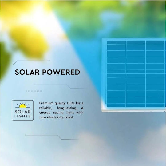 V-TAC Wall Mounted Solar Light 18W 1000lm Warm White 3000K with Remote Control IP65 118.5cmx8cmx6.5cmcm