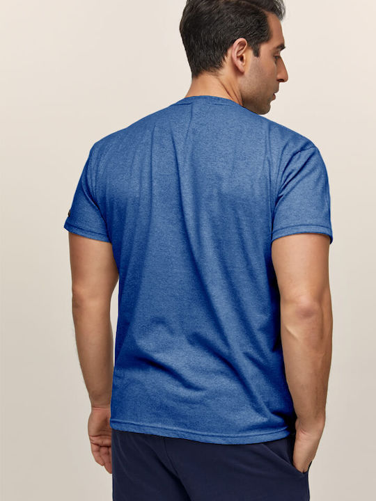 Bodymove Herren T-Shirt Kurzarm Blau