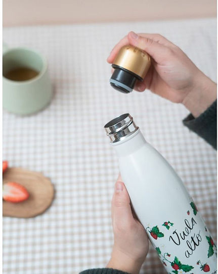 Grupo Erik Ana Marin Flasche Thermosflasche Rostfreier Stahl 500ml Weiß