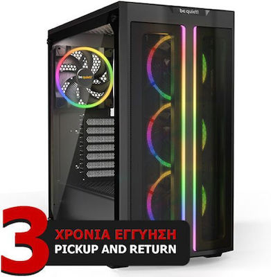 Intra ETD Bequiet 500FX Black Gaming Desktop PC (i7-13700KF/16GB DDR4/1TB SSD + 1TB SSD/GeForce RTX 4080/W11 Home)