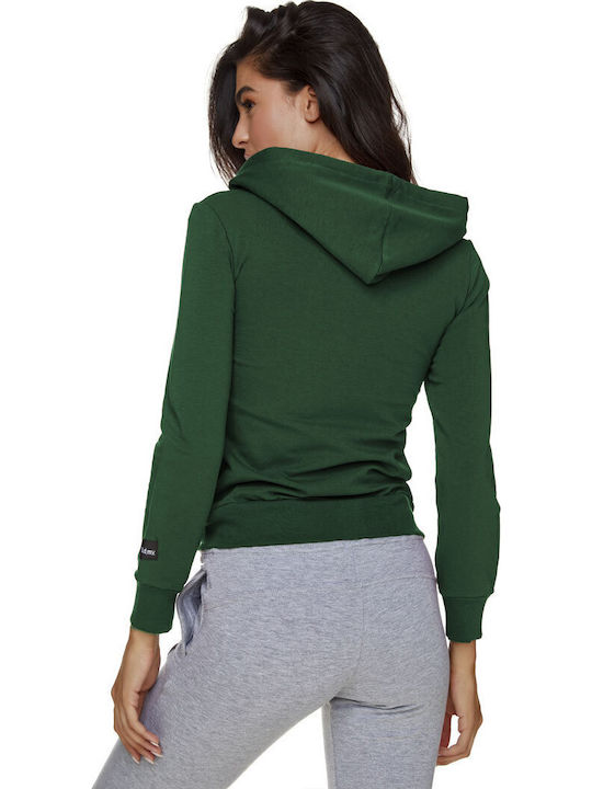 Women's Sweatshirt Jacket Hooded Khaki