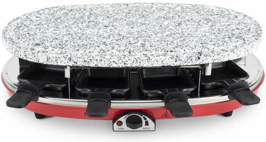 HKoenig Tischplatte Elektrogrill Raclette Glatte und Geriffelte Platte 1500W mit einstellbarem Thermostat 35.5cmx29.5cmcm