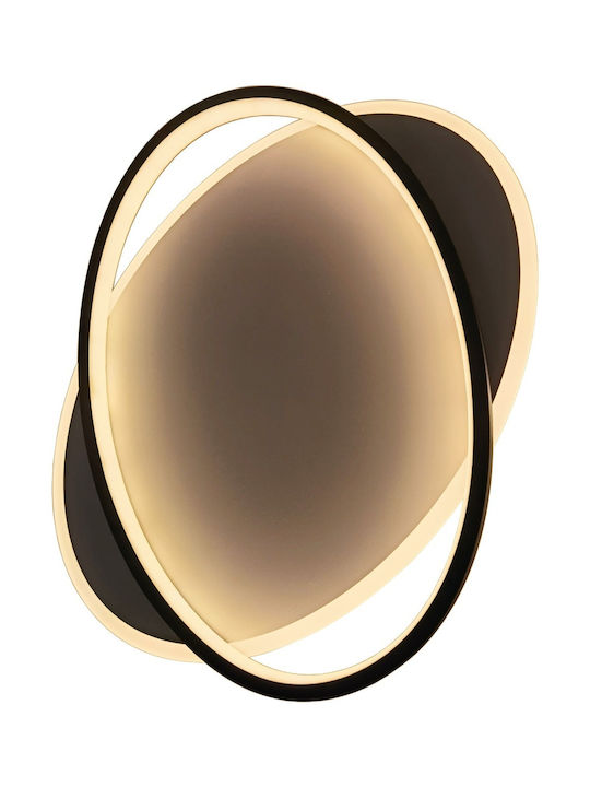 Avide ADO3S-COLI-2.4G Deckenleuchte 30cm Schwarz mit Integrierter LED und Fernbedienung