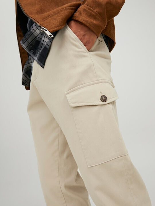 Trousers Cargo Elastic Gray / Oxford Tan