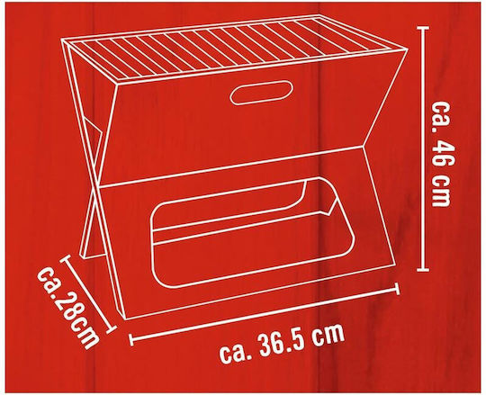 BBQ Collection Tragbar Holzkohlegrill 46cmx28cm
