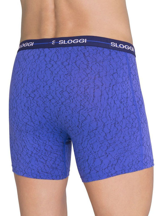 Start Short Men's Boxers Blue / Black with Patterns 2Pack