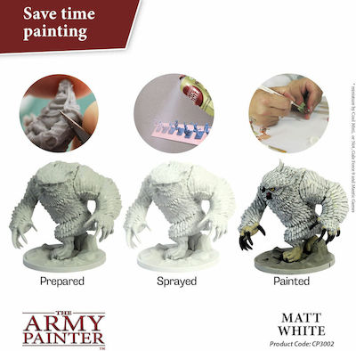 The Army Painter Primer Model Making Paint in Spray Matt White 400ml CP3002