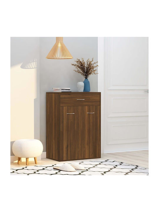 Lemnoasă Suport pentru pantofi cu 4 Rafturi Brown Oak L60xW35xH84cm