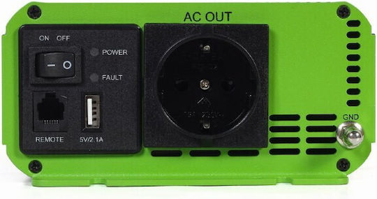 Energenie Car Inverter Pure Sinewave 500W to Converter 12V DC in 230V AC with 1xUSB