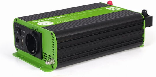 Energenie Car Inverter Pure Sinewave 500W to Converter 12V DC in 230V AC with 1xUSB