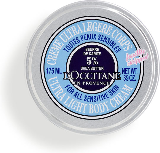 L'Occitane Shea Ultra Light Feuchtigkeitsspendende Creme Körperpflege für Alle Hauttypen 175ml