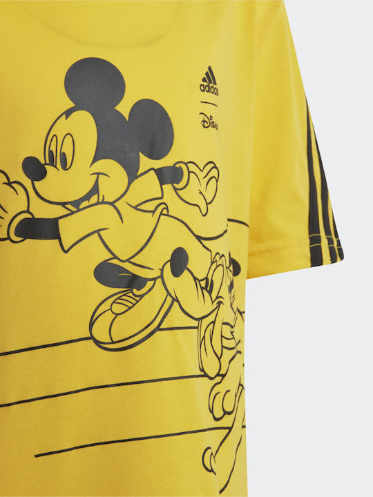 Bluză pentru copii Cu mânecă scurtă Galbenă Disney Mickey Mouse
