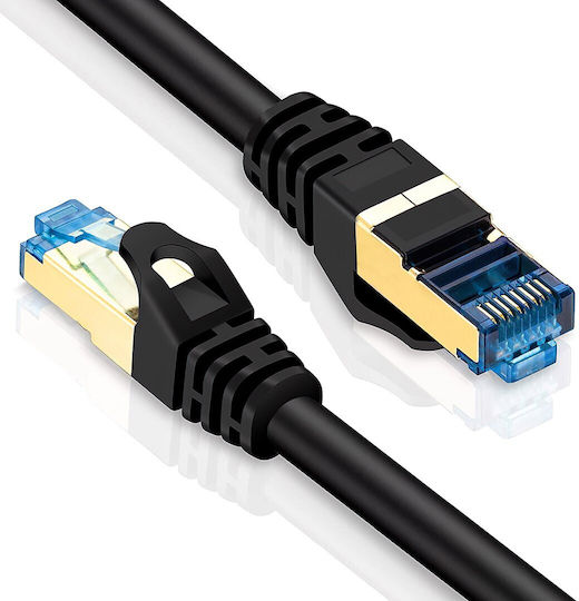 Montis S/FTP Cat.7 (10Gbps) Καλώδιο Δικτύου Ethernet 15m Μαύρο