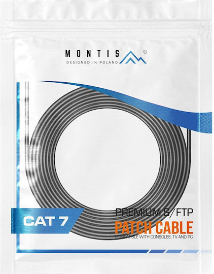 Montis S/FTP Cat.7 10Gbps Network Cable Ethernet 5m Black