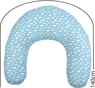 Baby Star Nursing Pillow Cloud Light Blue 140cm