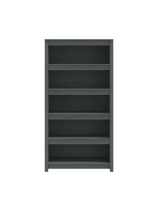 Grey Bookcase 80x35x154cm