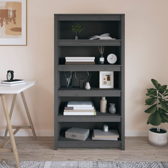 Bibliothek Grau 80x35x154cm