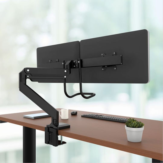 Fellowes Stand Desk Mounted for 2 Monitors up to 32" with Arm (9909301)