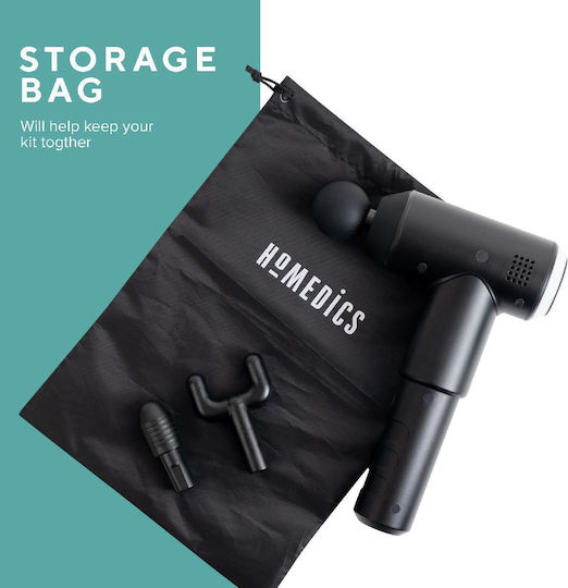 Homedics Physio Massage Gun Πιστόλι Μασάζ για τα Πόδια, το Σώμα & τα Χέρια με Δόνηση