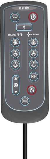 Homedics Κάθισμα Μασάζ Shiatsu για τη Μέση & το Σώμα με Υπέρυθρη Θερμότητα και Δόνηση