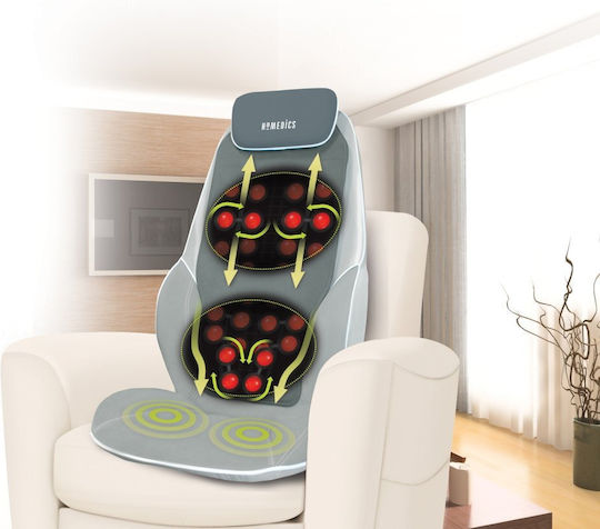 Homedics Κάθισμα Μασάζ Shiatsu για τη Μέση & το Σώμα με Υπέρυθρη Θερμότητα και Δόνηση