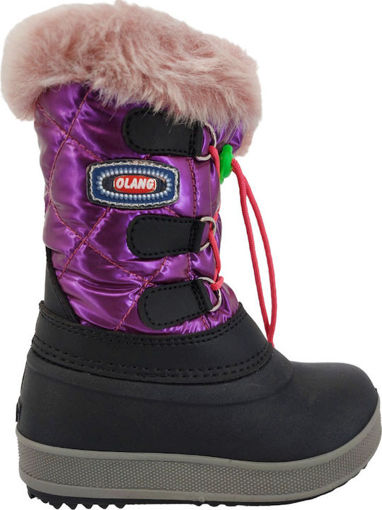 Magic Kinder-Schneestiefeletten mit Schnürsenkeln Lila
