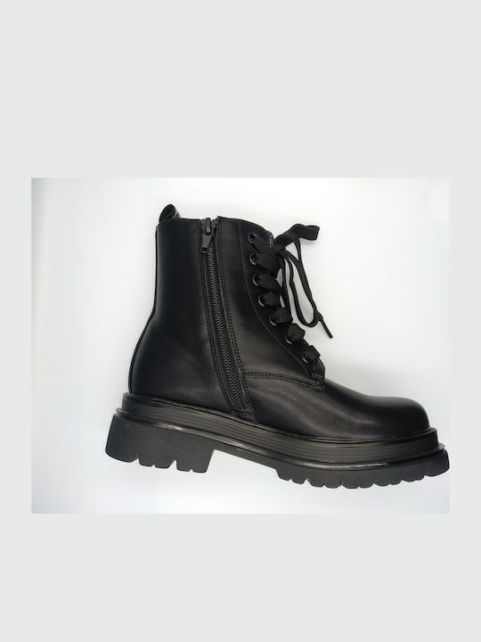 Kids Boots with Zipper Black
