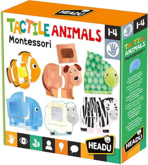 Headu Tactile Animals Montessori Εκπαιδευτικό Παιχνίδι Γνώσεων για 2-5 Ετών