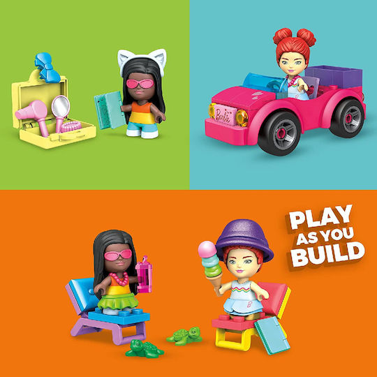 Mega Bloks Blocuri Barbie Cabriolet Adventures pentru 4+ ani Ani 76buc